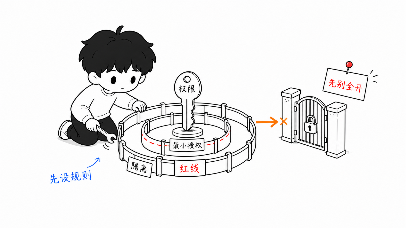 交出权限前的护栏
